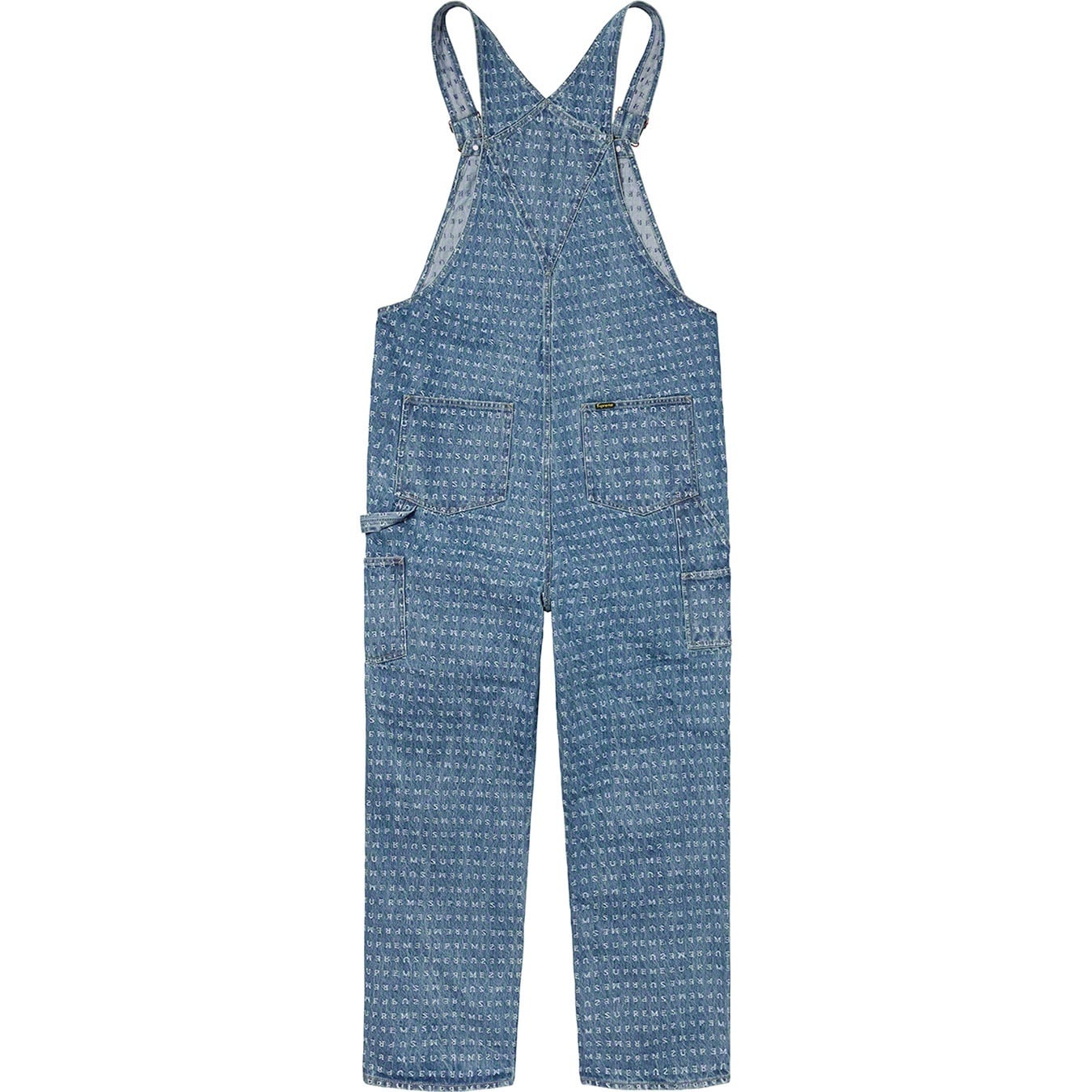 Jacquard Logos Denim Overalls view 4